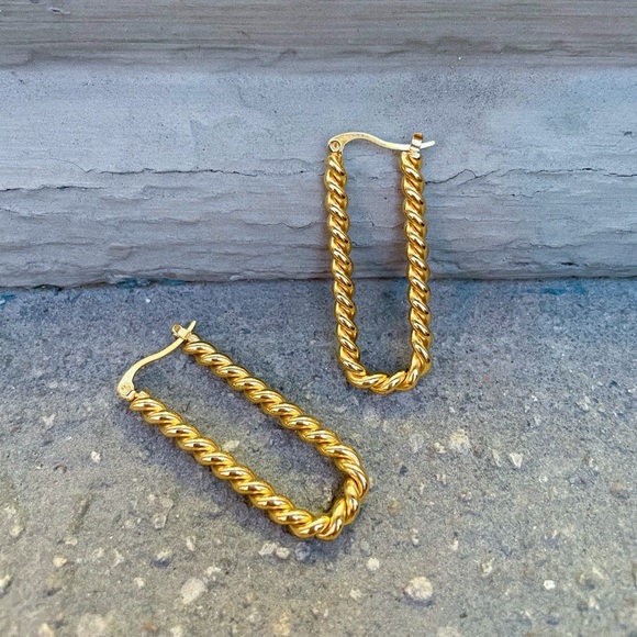 Tidal Ovate Hoop Earrings - Picture 2 of 5